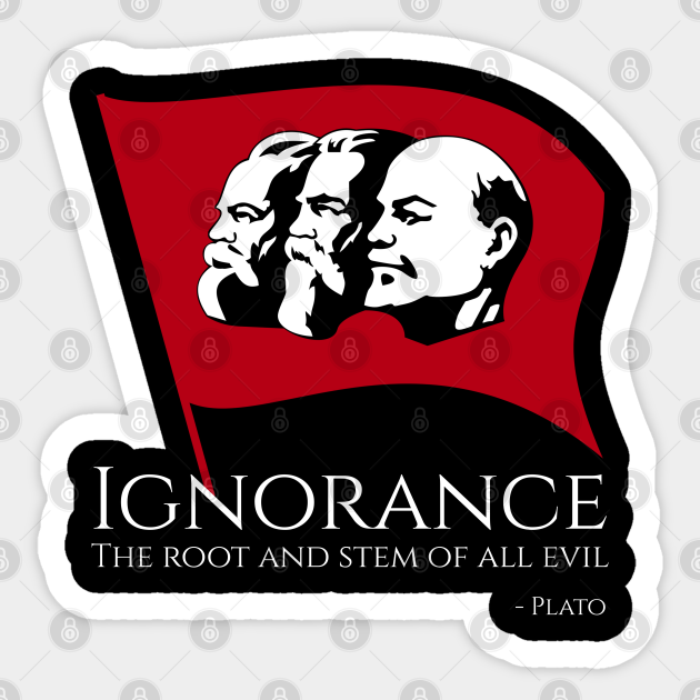 Political Anti-Communist Patriotic Conservative Plato Quote - Political - Sticker