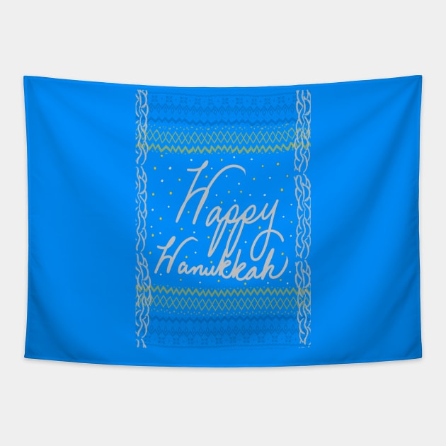 Happy Hanukkah Tapestry by JustAshlei Designs