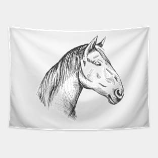 Horse hand drawn Tapestry