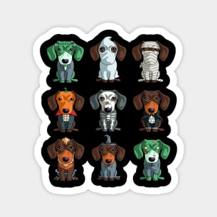 Dachshund Halloween TShirt Weiner Gif Magnet