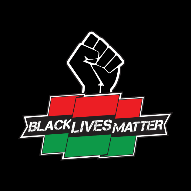 Black Lives Matter Flag/Fist by damienmayfield.com