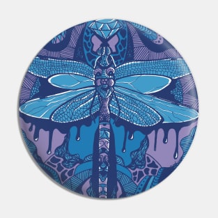 Mountain Blue Circle of the Dragonfly Pin