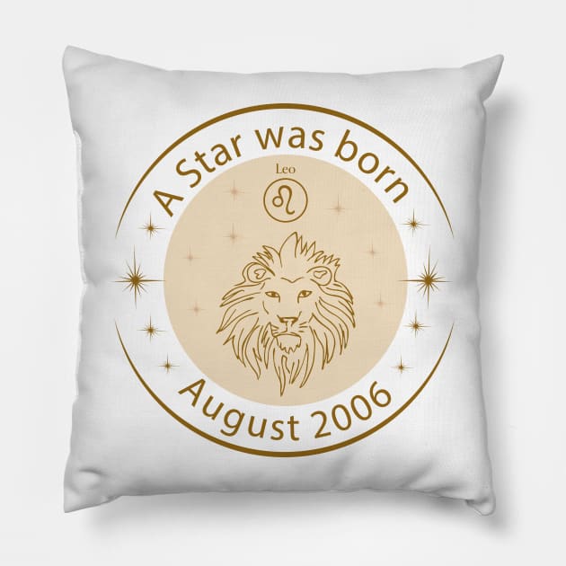 Birthday T-Shirt - Zodiac Leo Pillow by Lemonflowerlove