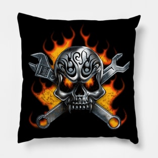 Mechanic Skull Pillow