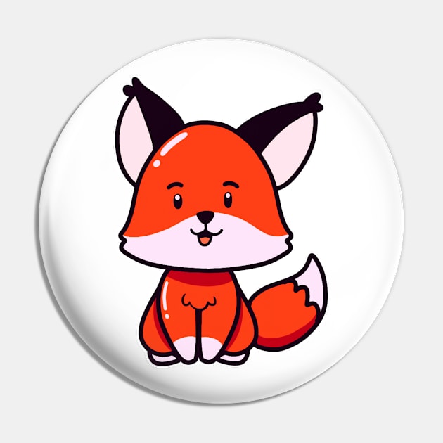 Cute fox Pin by Tshirtstory