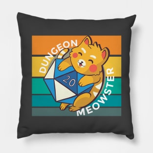 Retro Dungeon Meowster 2.0 Pillow