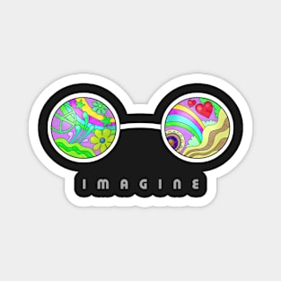 Imagine psychedelic art 2 Magnet