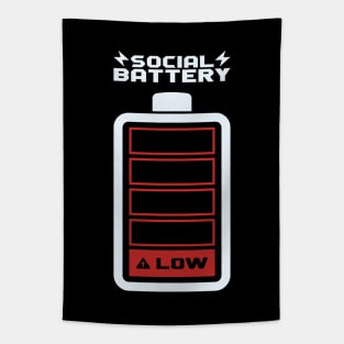 Social Battery LOW by Tobe Fonseca Tapestry