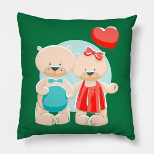 Bear Couple Pillow