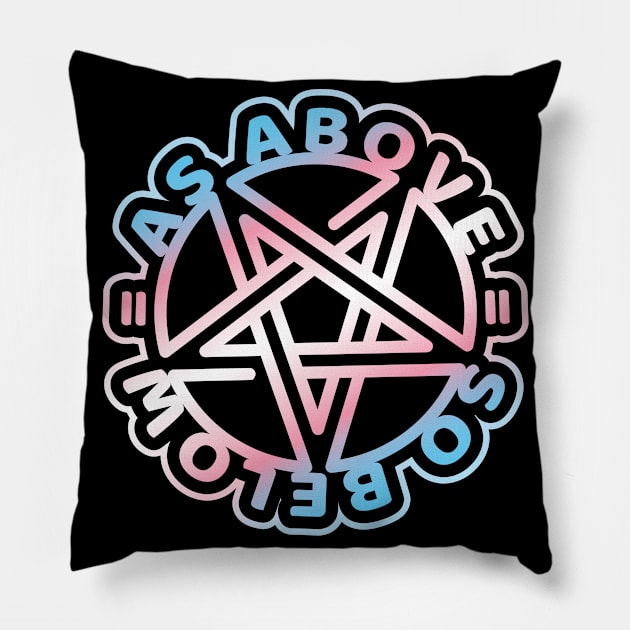 Equality Above & Below - TRANS PRIDE - dark Pillow by MortalMerch