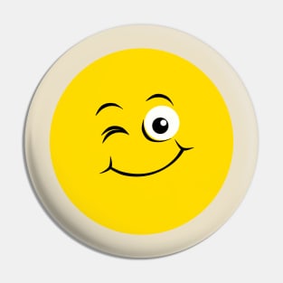 Emoticon - sweet face Pin