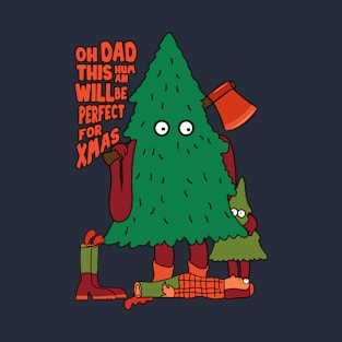 Christmas tree cuts a person T-Shirt