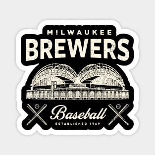 Milwaukee Brewers 1 by Buck Tee Originals Magnet