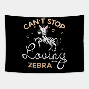 Can't Stop Loving Zebra Tapestry