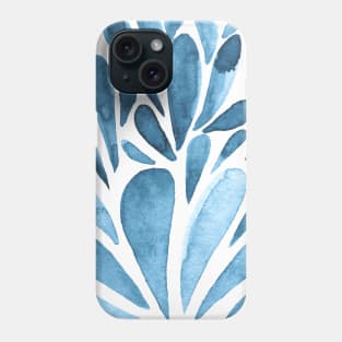 Watercolor artistic drops - blue Phone Case