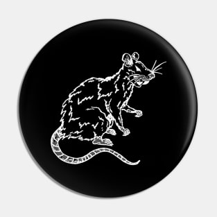 Undead Black Rat Pin