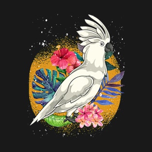 Tropical Flowers Pet Parrot Bird Animal Cockatoo T-Shirt