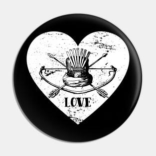 Love Archery Archer Bowman Arrow Bow Target Arc Gift Pin