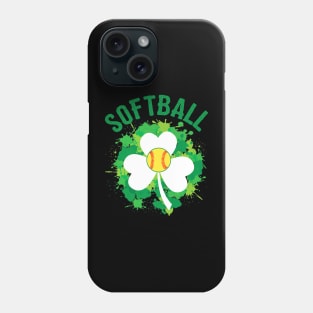 Irish St Patricks Softball Baseball Player Phone Case