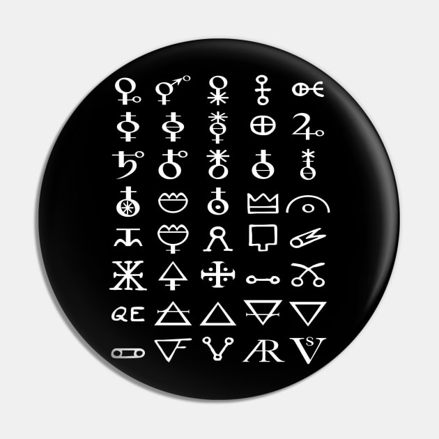 Alchemical Symbols Pin by Vitalitee