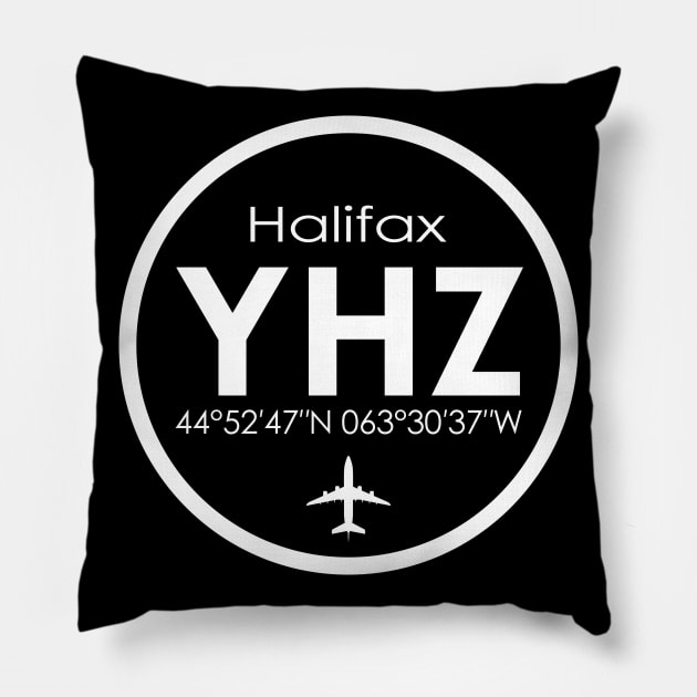 YHZ, Halifax Stanfield International Airport Pillow by Fly Buy Wear