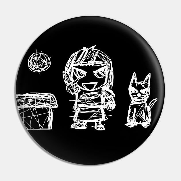 Girl&Cat Pin by Willthunder3