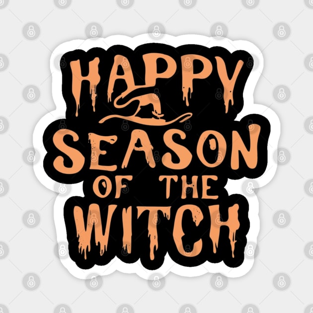 Happy Season of the Witch Magnet by Afternoon Leisure