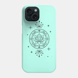 Lotus with moon phase Phone Case