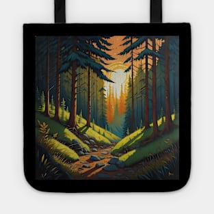 Sunrise over the forest Tote