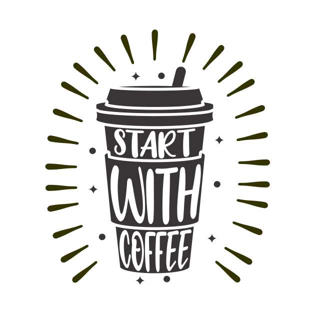 Start With Coffee by Artmoo