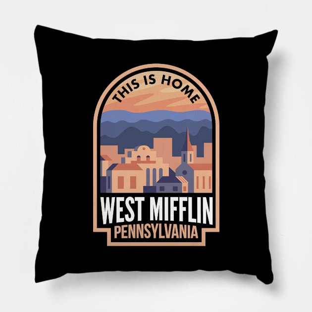 Downtown West Mifflin Pennsylvania This is Home Pillow by HalpinDesign