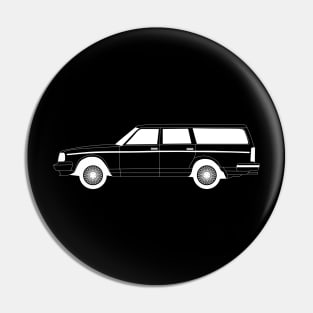 Volvo 245 DL White Outline Pin