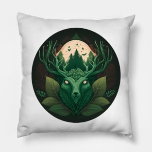 Nature Lover Deer - Designs for a Green Future and Hunters Pillow