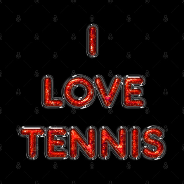 I Love Tennis - Orange by The Black Panther