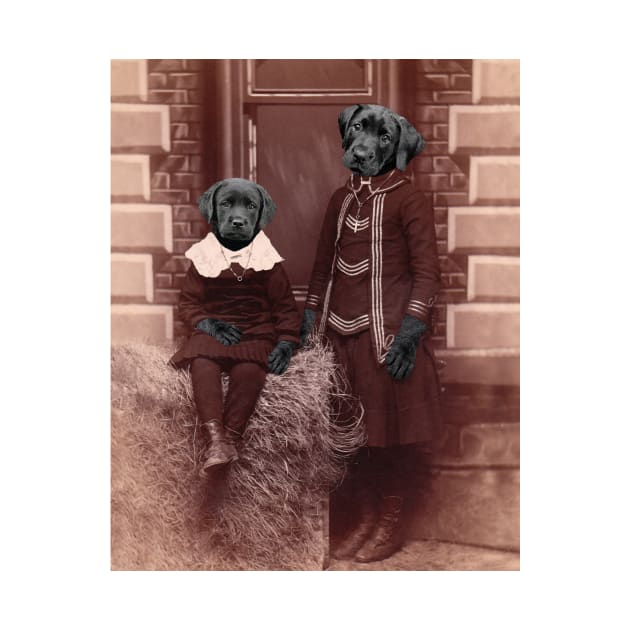 Sepia Copy of Labrador Girls by Loveday101