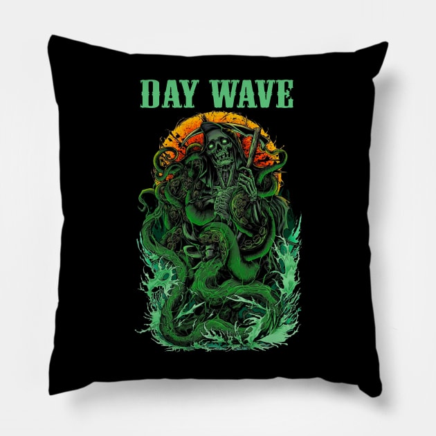 DAY WAVE BAND Pillow by Angelic Cyberpunk