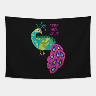 Strut your stuff Peacock Tapestry