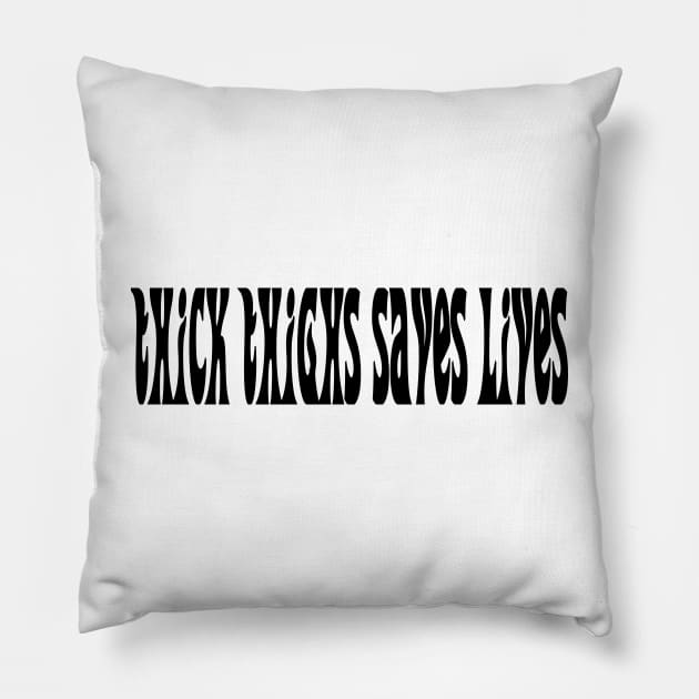 THICK THIGHS SAVES LIVES - IN BLACK - FETERS AND LIMERS – CARIBBEAN EVENT DJ GEAR Pillow by FETERS & LIMERS