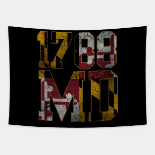 Maryland 1788 Flag Vintage Fade Tapestry