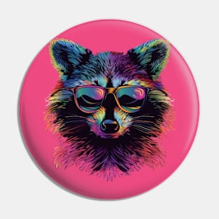 Masked Bandit with Specs: The City's Cunning Critter! Pin