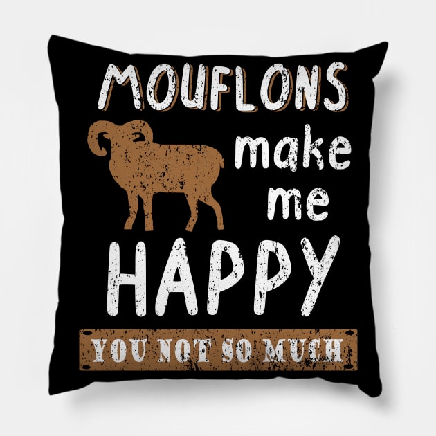 funny mouflon saying wild sheep wilderness forest Pillow by FindYourFavouriteDesign