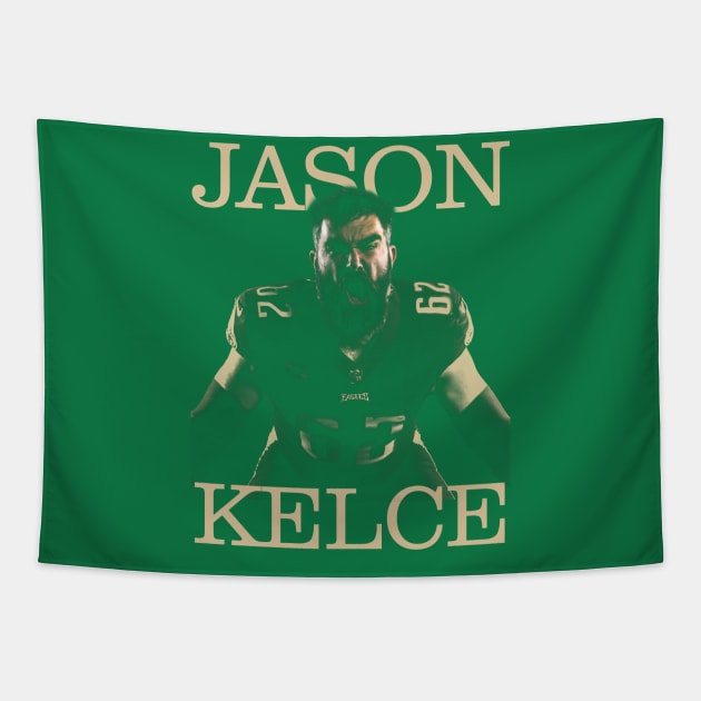 Jason Kelce (VINTAGE LOOK) Tapestry by Royasaquotshop