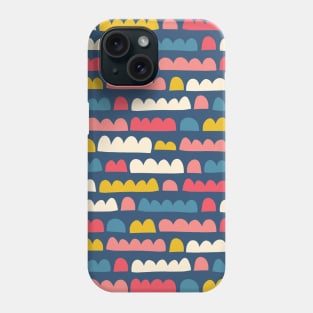 Blue Pink White Yellow Doodle Shapes Phone Case