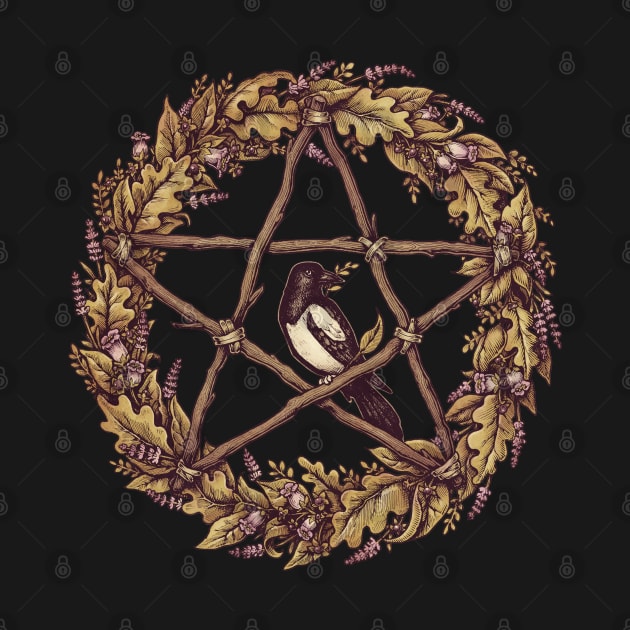 Pentacle Wreath: Wild Witch by Medusa Dollmaker