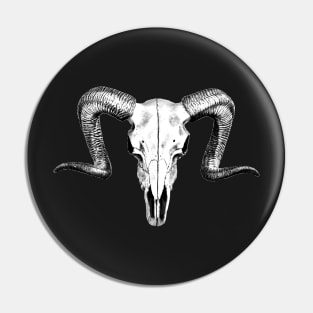 Gothic Ram Skull Pin