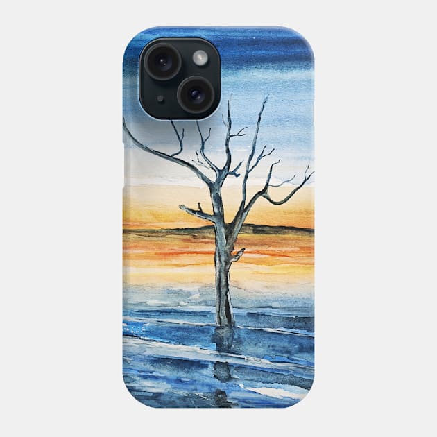 Lonely tree on the shore Phone Case by KissArt