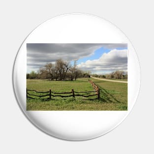 Country Wooden Fence with Storm Cloud's Pin