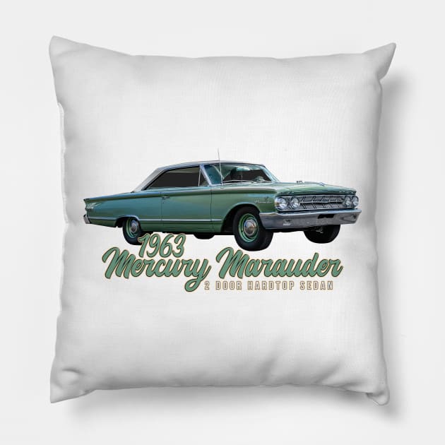 1963 Mercury Marauder 2 Door Hardtop Sedan Pillow by Gestalt Imagery