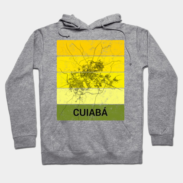 Cuiabá Brasil Brazil Mato Grosso City Map - Cuiab - Hoodie ...