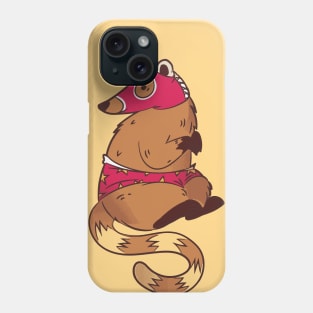 Funny Coati Luchador Wrestler Sketch Drawing Phone Case